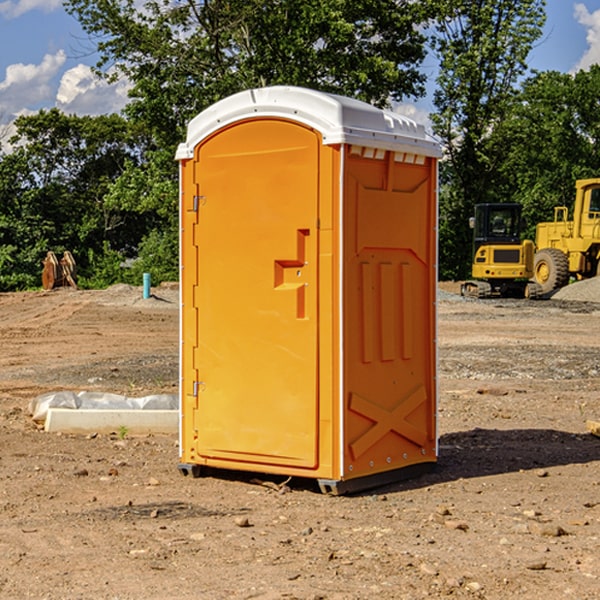 how often are the porta potties cleaned and serviced during a rental period in Ashby